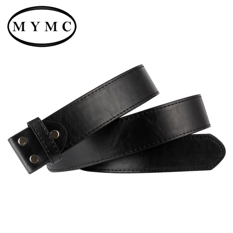 

MYMC Men's PU Leather Belt without Buckle DIY Belt Accessories Universal Belts Outdoor Handmade Homemade Waist Band 3.8cm Width