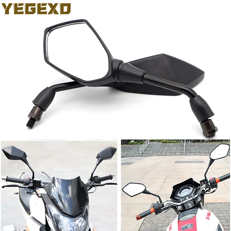 Black Motorcycle Mirror Bike Side Mirrors Accessories For KAWASAKI Z250SL VN800 VULCAN 900 CLASSIC EX650 VULCAN S 650 Z1000 2007