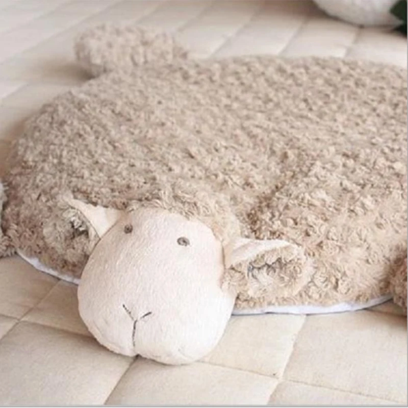 Ins Super Cute Sheep Creative Carpet Home Pet Cartoon Entry Pad Warm Foot Floor Mat Home Decorations Gifts for Friends