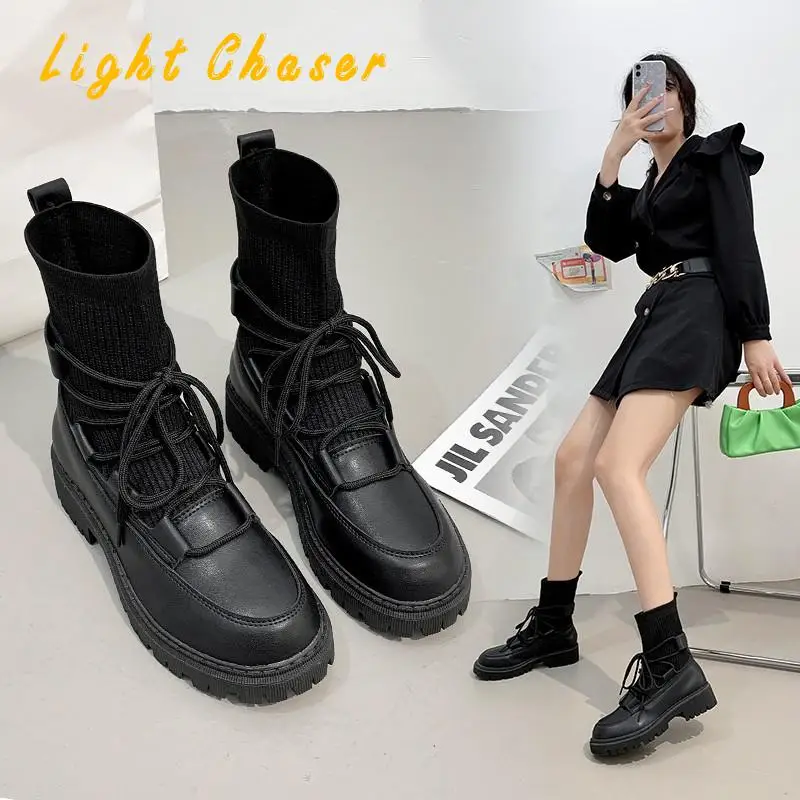 Shoes Women Anklet Boots Round Toe Thick Sole Comfortable Platform Snow Boots for Woman Winter Female Keep Warm Botas De Mujer