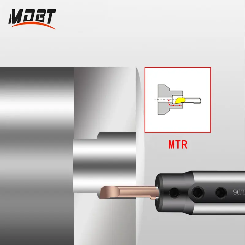 Alat Bubut Lubang Kecil Pemotong Bor MTR Alat Bubut Batang Putar Mini Alat Pemutar Internal