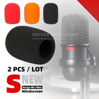 2 uds esponja para parabrisas micrófono espuma a prueba de viento para HyperX SoloCast Hyper X Solo Cast USB micrófono Anti Pop filtro cubierta de pantalla