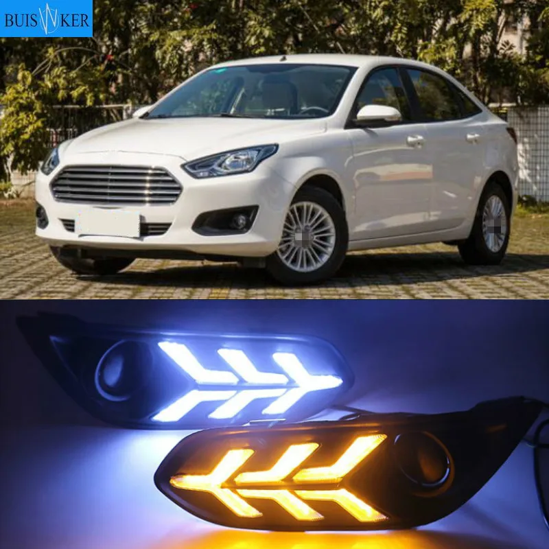 

Car Front Fog Lamp with Two-Way Function Dedicated Car Daytime Running Light for Ford Escort 2015-2018