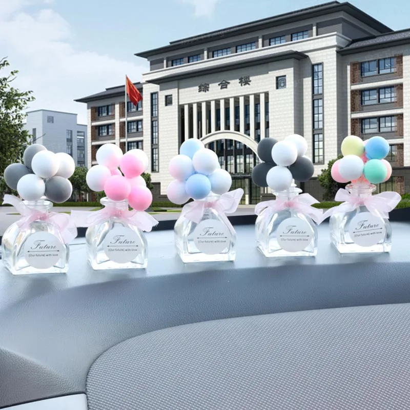 Lege Auto Parfum Fles Diamond Ballon Auto Decoratie Essentiële Olie Container Auto-Styling Luchtverfrisser Glazen Parfumflesje