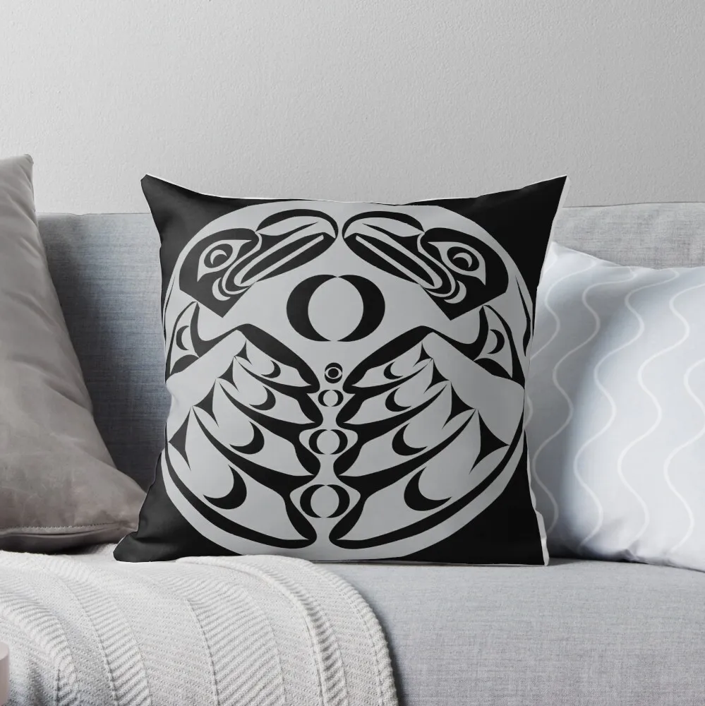 Coast Salish Eagle Throw Pillow Pillow Case Polyester Home Decora Pillowcases Throw Pillow Case kussensloop almohada poszewka