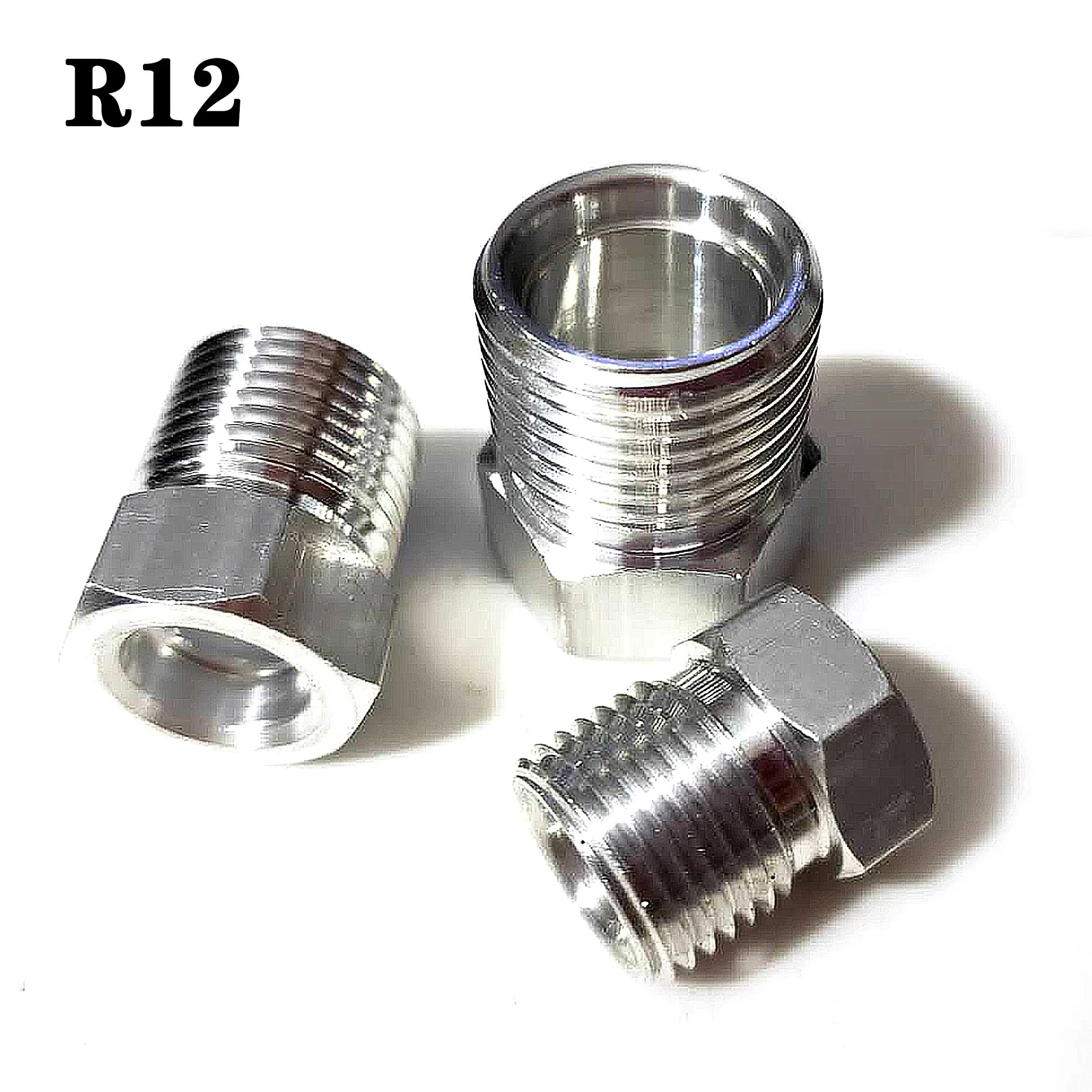 30PCS,Automotive Air Conditioning Hose Connector Pipe Joint Fitting R12 Outer Tooth Welding Aluminum Pipe Head