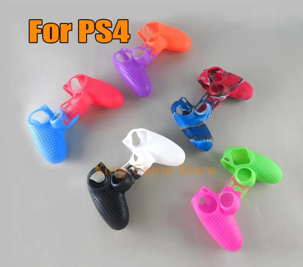 30pcs Replacement Dichromatic Silicone Case with Dots Silicone Rubber Case For Sony PS4 Slim Pro Controller Cover Case