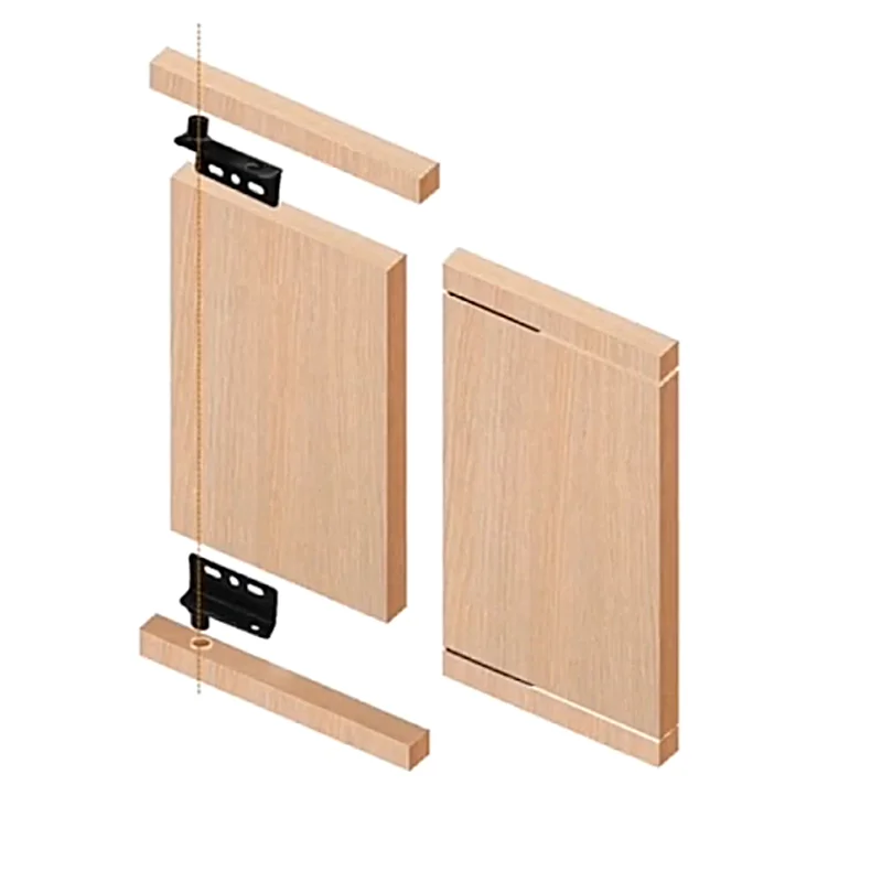 2pcs/set Invisible Cabinet Hinge Up and Down Door Pivot Hinge for Wood Panel Cupboard Display support bracket Furniture Hardware