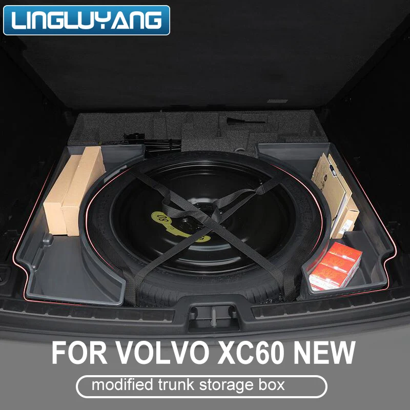 2018-2019 model for Volvo xc60 modified trunk storage box 2022 dedicated tail box compartment storage box