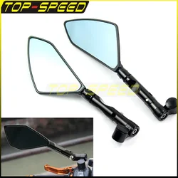 Universal Motorcycle 8mm 10mm Black/Gold/Red Handle Bar Rearview Side Mirror Aluminum For Suzuki Yamaha Kawasaki Honda