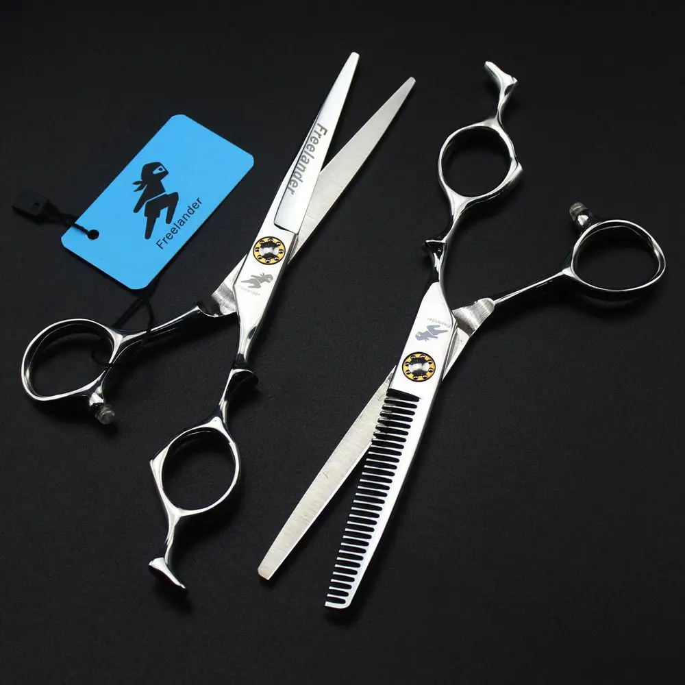 Freelander Barbershop Hair Cutting Thinning Scissors 6 inch Professional Styling Hairdressing Scissors With Big Bearing Screw