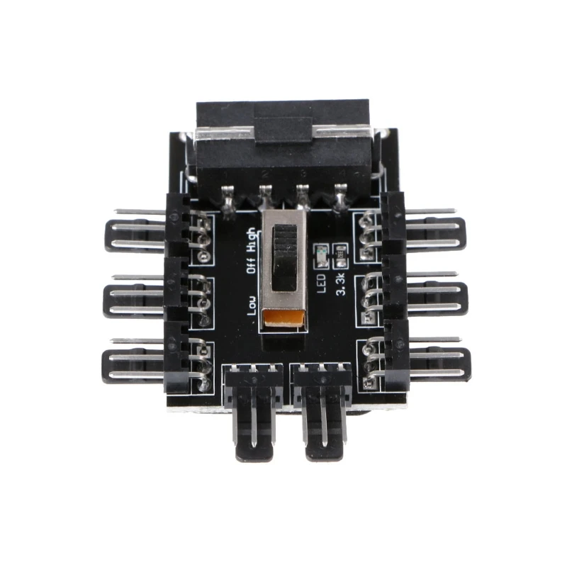 PC IDE Molex 1 A 8 Vie Splitter Ventola Di Raffreddamento Hub 3-Spille 12V Presa di Alimentazione Adattatore PCB WXTB