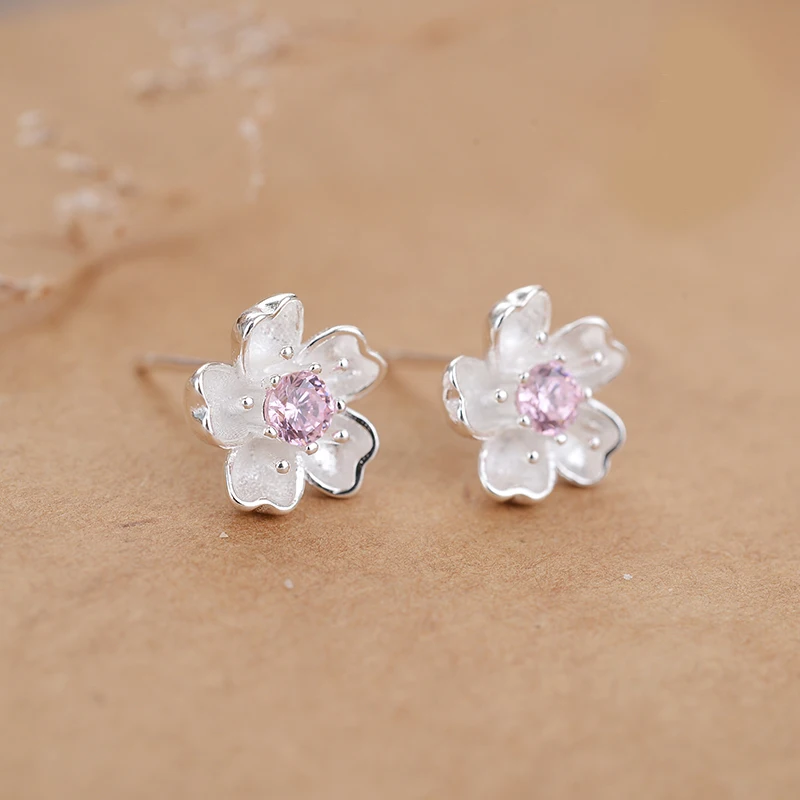 Retro Vintage Cheery Flower Earrings For Women Christmas Gifts Punk Trendy Statement Earrings Jewelry