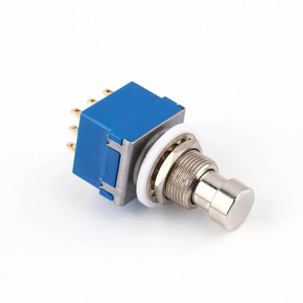 Guitar Effects 3PDT Pushbutton Pedal Footswitch ON-ON Switch Solder Terminal Latching Stomp Foot Control Switch True Bypass