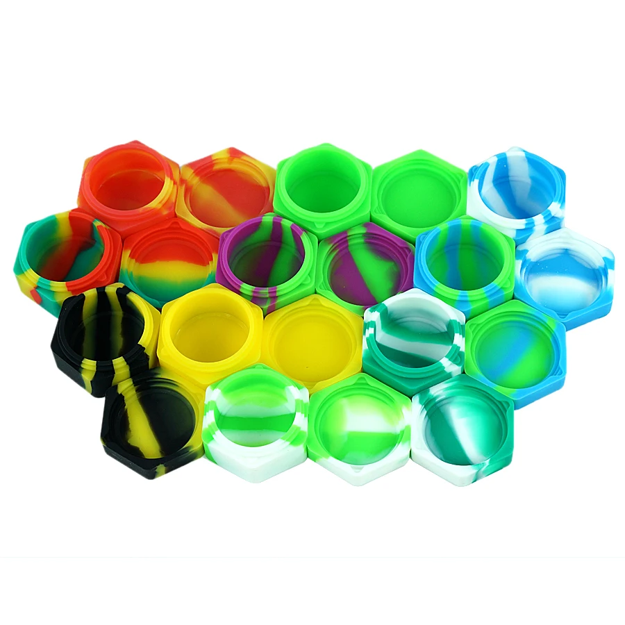 Silicone Hexagon Container, Nonstick Assorted Colors, 26ml