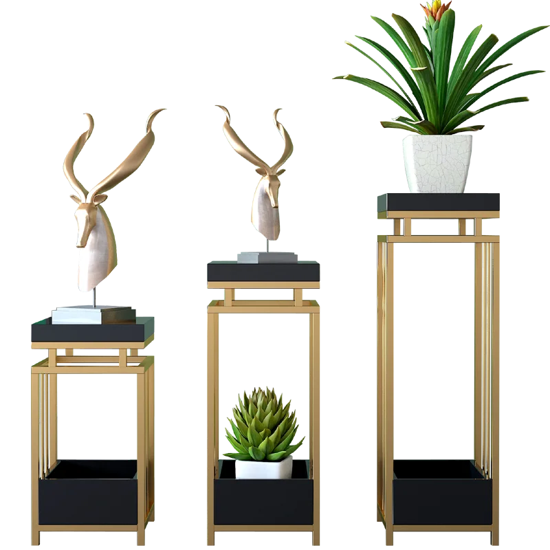 

TT Flower RackStorage Rack Nordic Living Room Floor Stand Decoration Side Table Modern Minimalist Creative Decorative Solid Wood