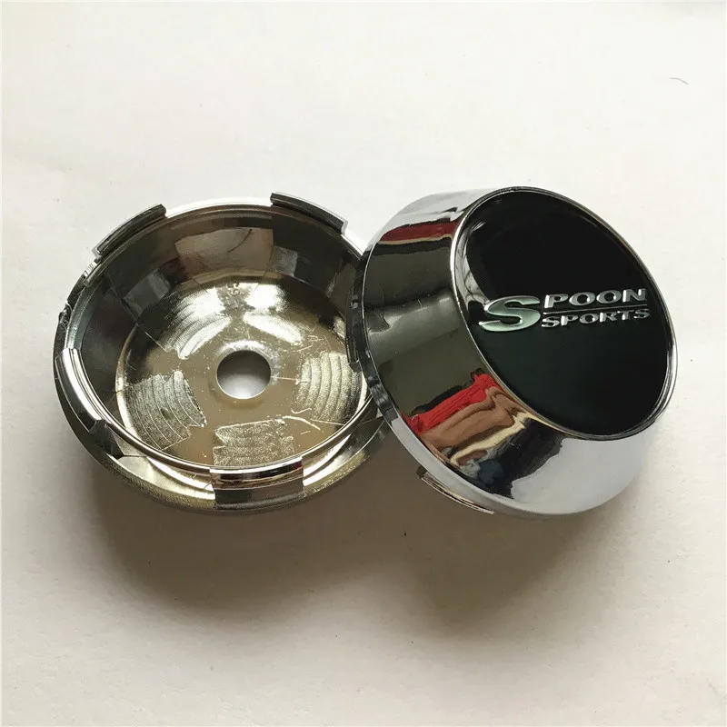 4Pcs 65mm For SPOON Wheel Center Hub Caps Car Styling Cover 45mm Emblem Badge Logo Auto Rims Cover Accessories