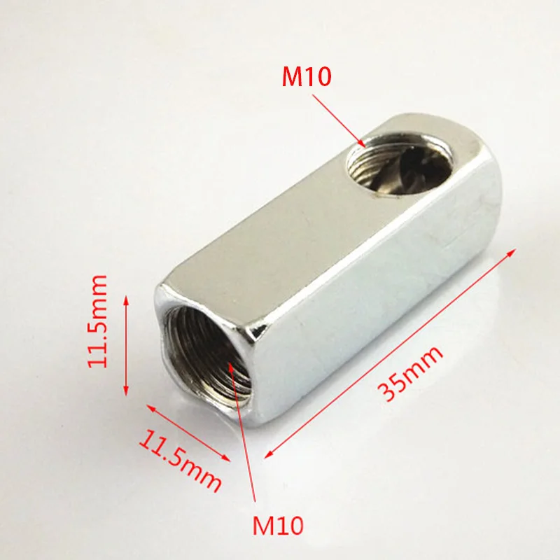 30pcs M10 Full Thread Hollow Tube Steering Joint, Square 90 Degree Steering Joint, M10 Internal Thread