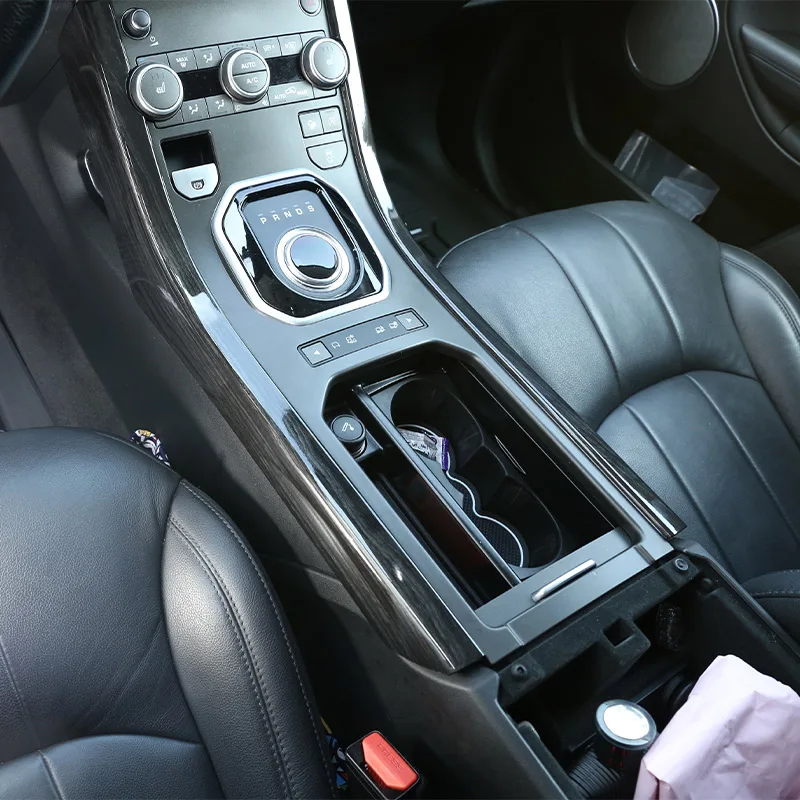 For Land Rover Range Rover Evoque 2012-2018 Carbon Fiber/Black Wood Grain Center Console Decoration Strips Trim Car Accessories - Image 5