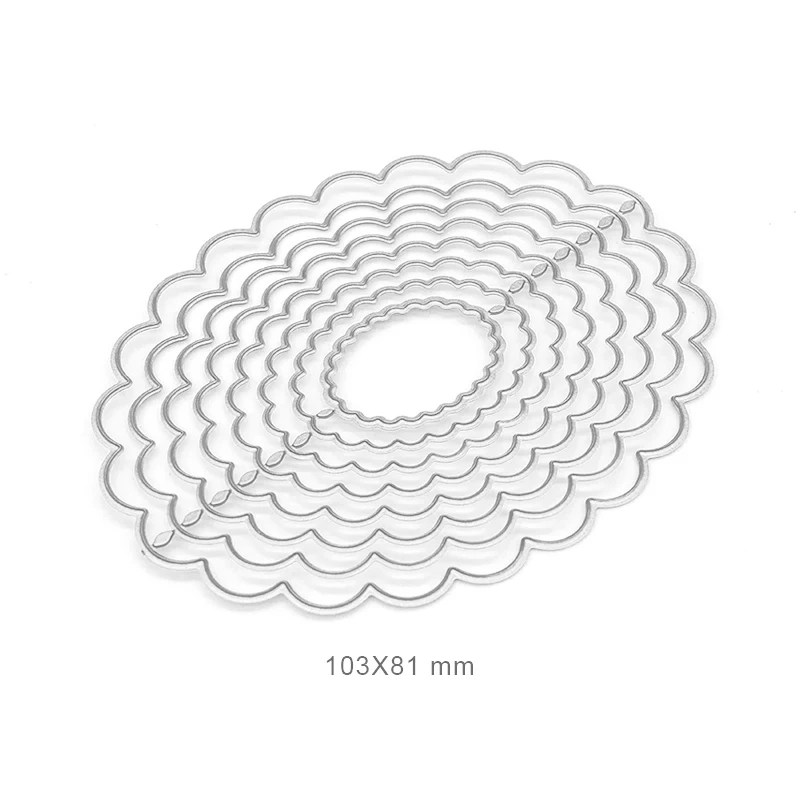 Elliptical Wave Craft Dies Metal Cutting Dies for Scrapbooking Decoration DIY Cards Making Crafts Dies Cut New 2023