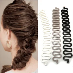 Herramienta trenzadora de ondas de unión de pescado para mujer, rodillo para trenzar el cabello francés, tejido mágico, fabricante de moños de peinado, 1 piezas