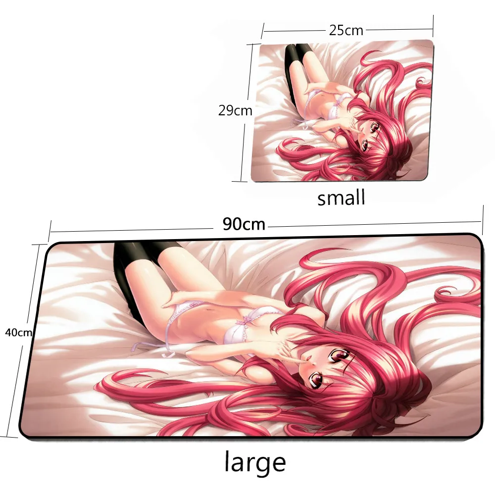 Sexy Girl Lying on The Bed Thickened Large Overlock Notbook Computer Mouse Pad Gamer To Laptop Keyboard Mouse Pad for CSGO Use