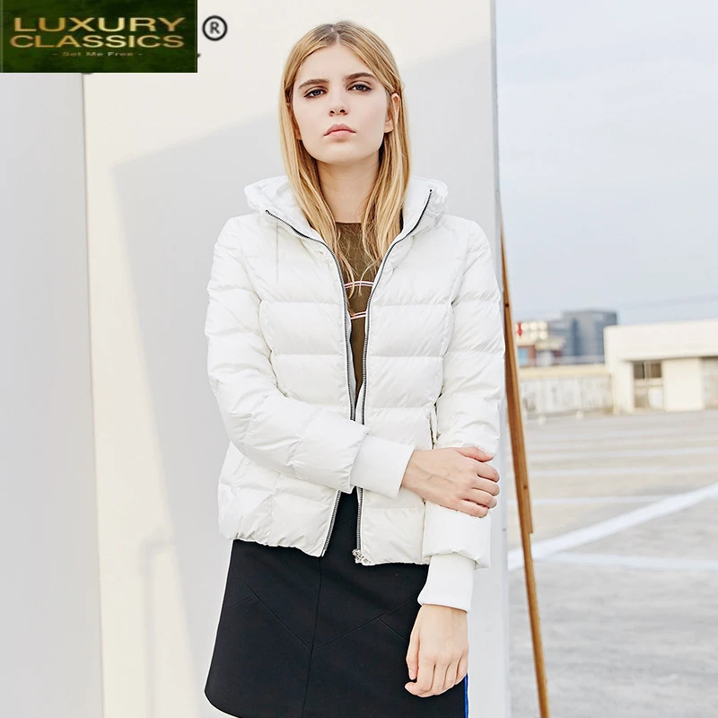 

Jacket Women Clothes2021 Winter Winter Coat Thick Warm Female Down Jacket Hooded Short Women's Parkas Down Coats 16Y0302