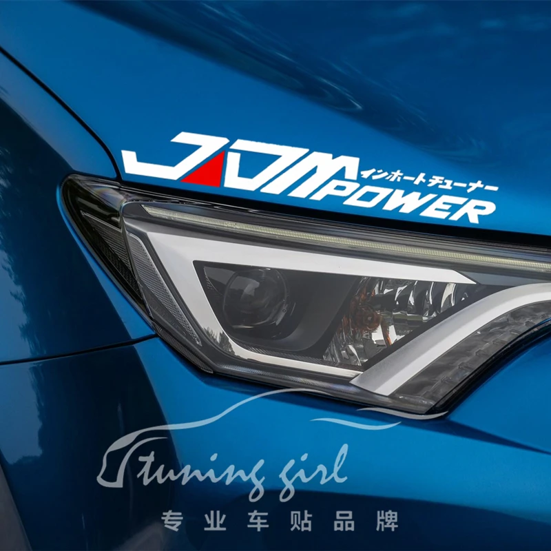 Car Stickers JDM Power Japanese Domestic Reflective Decals For Corolla Rav4 Head Lights Windshield Window Motorcycles D2