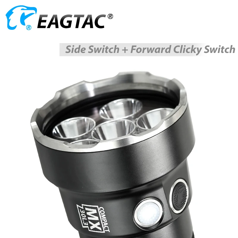 EAGTAC MX30L3-C Ultra Compact LED Flashlight 6*XPG2 6*219C 3780 Lumens 3*18650 6*CR123A Battery