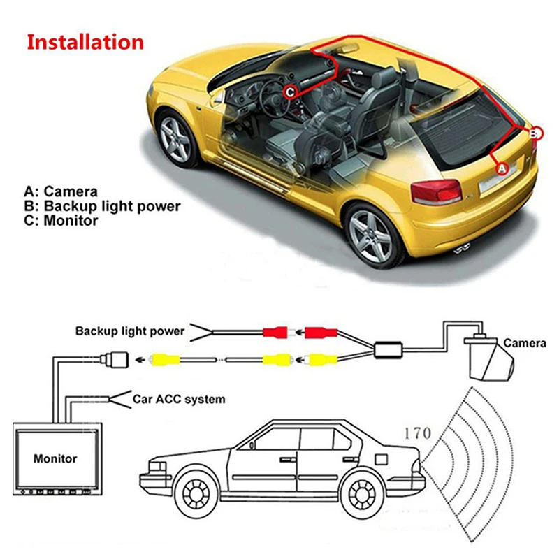 Cámara de visión trasera para coche, dispositivo de aparcamiento inverso para VW Tiguan Golf Mk4 Bora Polo Passat Jetta, Skoda Fabia Yeti