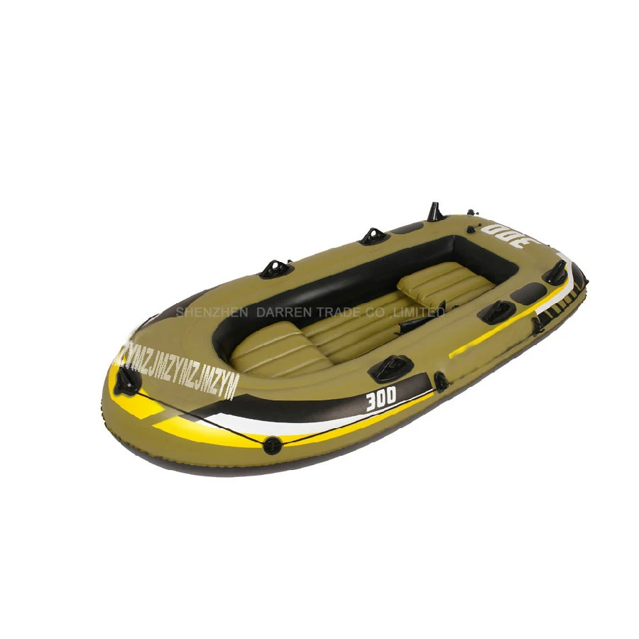 

2 person child inflatable fishing boat PVC Rowing Boats carry weight 190KG,include two seat+a pair of oars+hand pump PVC