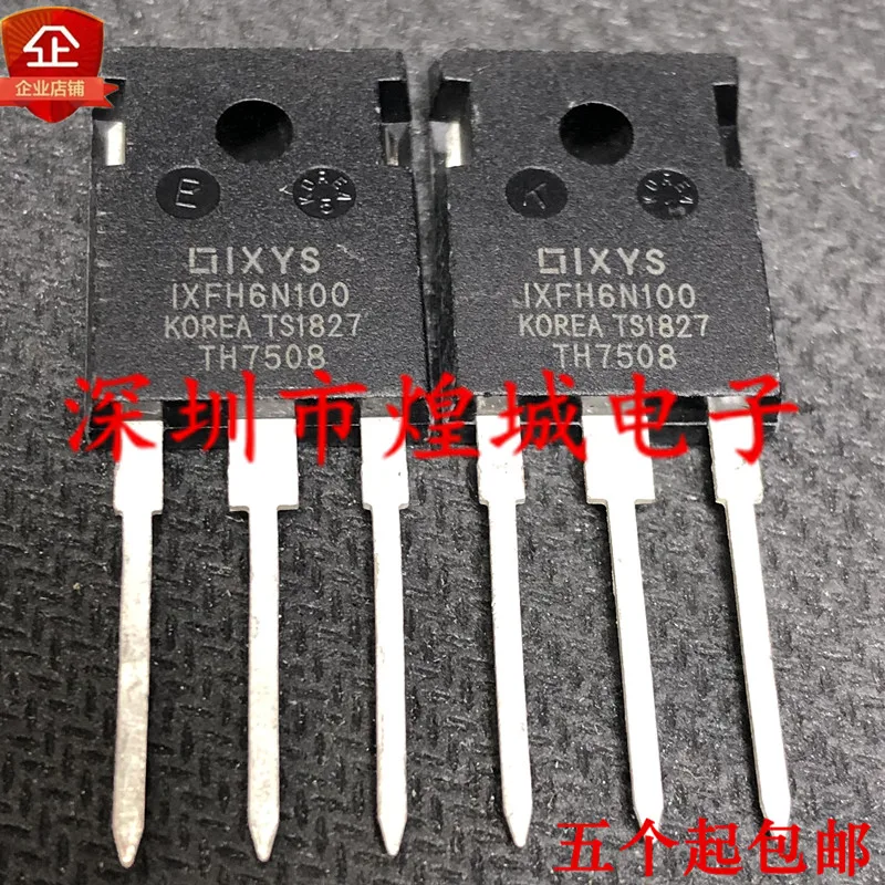 

5PCS/Lot IXFH6N100 ½ TO-247 1000V 6A 5