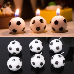 6Pcs/Set Soccer Ball Football Candles For Birthday Party Kid Cake Decorating Supplies Drop Shipping