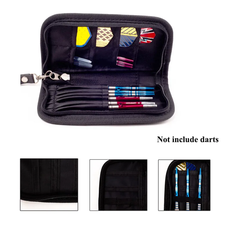 1 Set Darts Carry Case Wallet Pockets Holder Bag Storing Black Durable Stylish Accessories New