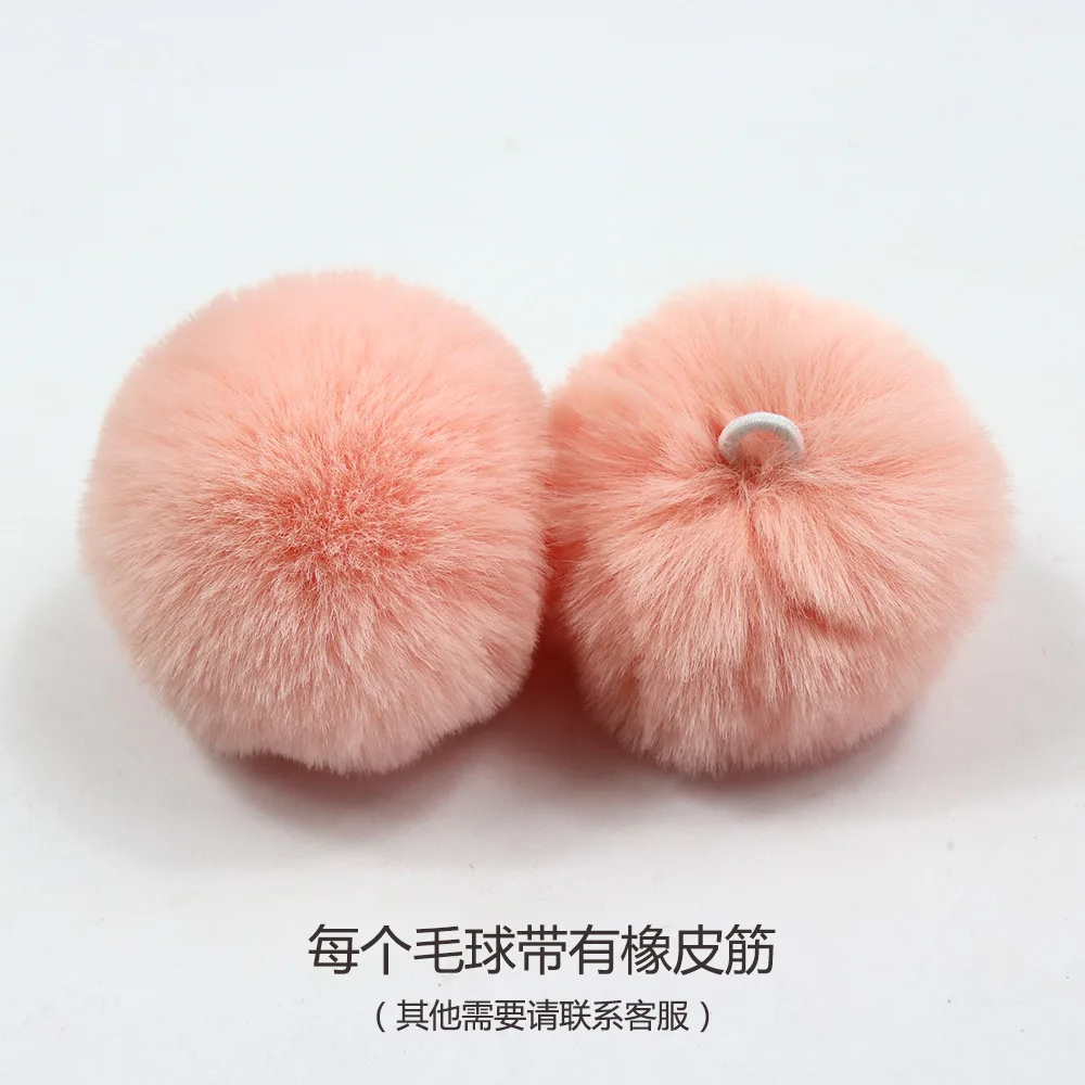 6Pcs DIY Aritificial Faux Rabbit Fur Pompom Balls Fur Pom Pom For Hats Cap Scarf Keychain Sewing Crafts Accessories  6/7/8/10cm