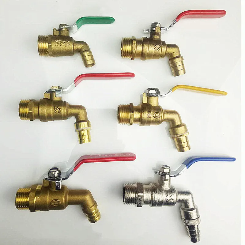 Thickened hot water nozzle 4 points 6 points 1 inch removable quick-opening faucet school faucet copper ball core