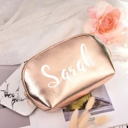 Regalo de dama de honor personalizado, maquillaje y traje de baño, bolsa impermeable, regalo de dama de honor, regalo único para fiesta nupcial personalizado