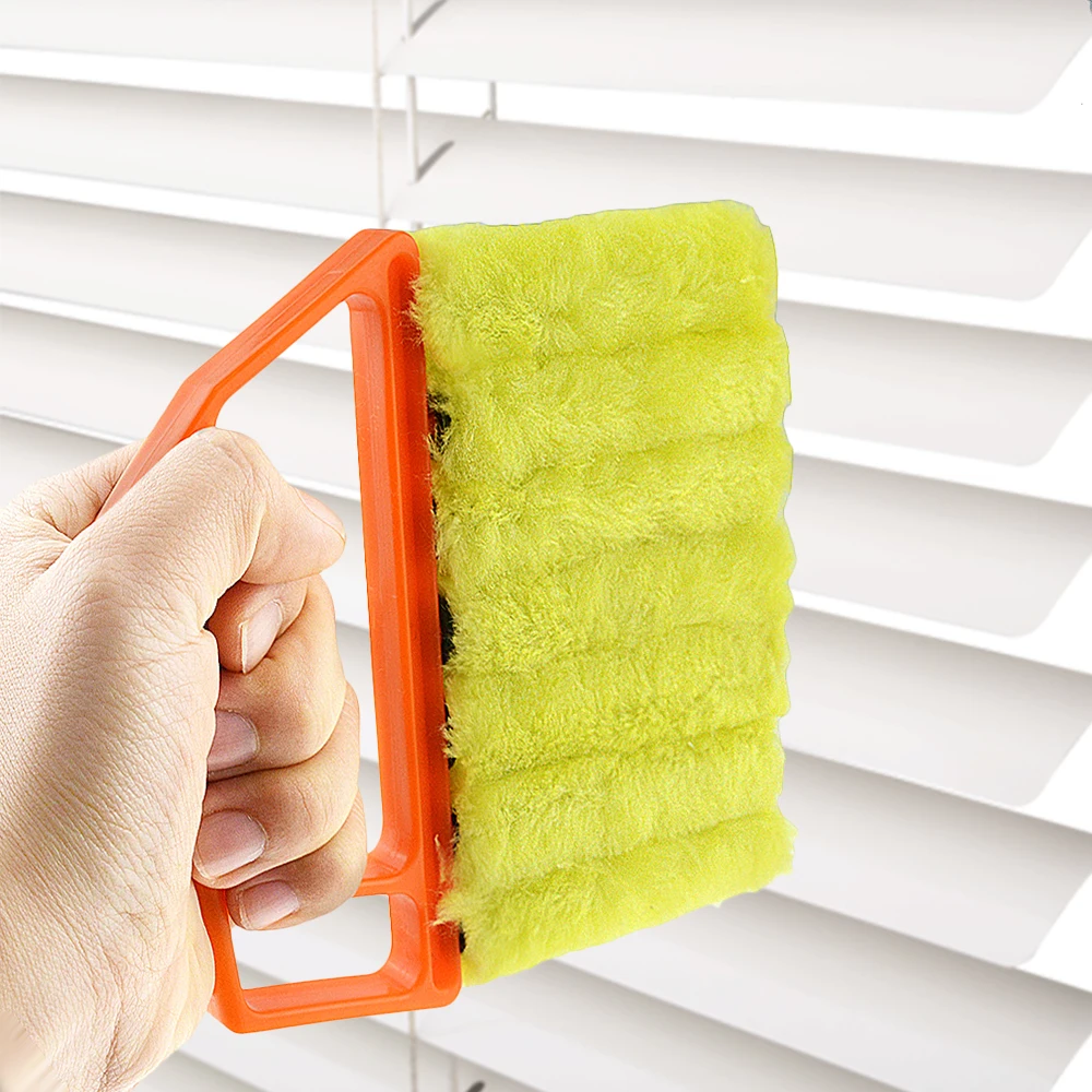 Useful microfiber window cleaning brush air conditioner dust cleaner cleaner with washable venetian blind cleaning cloth