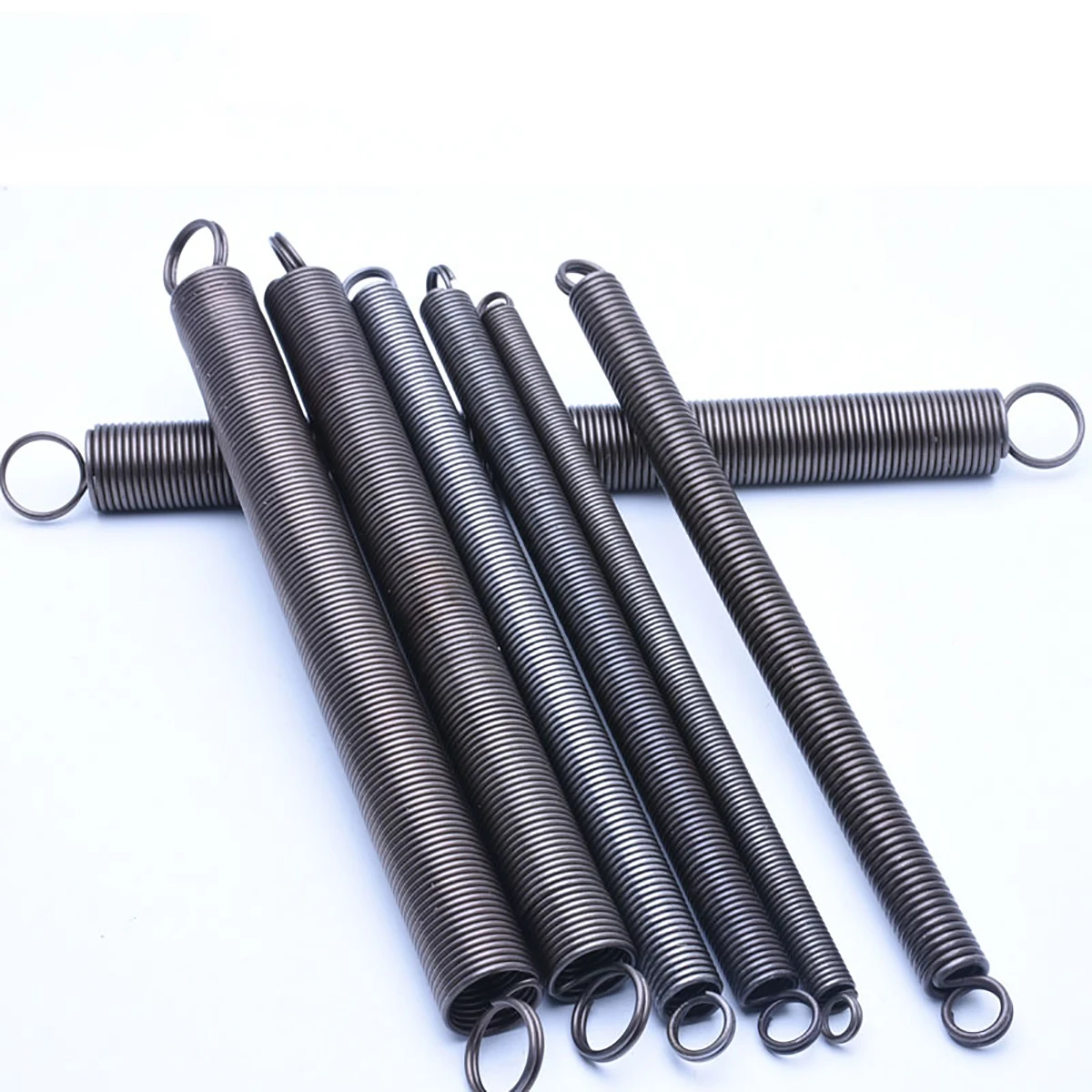 1pcs Wire Dia 1.6mm 1.8mm 2mm Tension Sping Sping Steel Dual Hook Cylindroid Helical Pullback Extension Spring Length 300mm