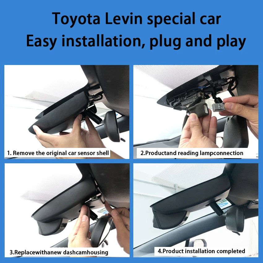 Car Driving Recorder Easy to install For Toyota Levin 2019 Corolla 2020-2022  Car DVR Video Recorder Dash Cam Camera hd 1600P