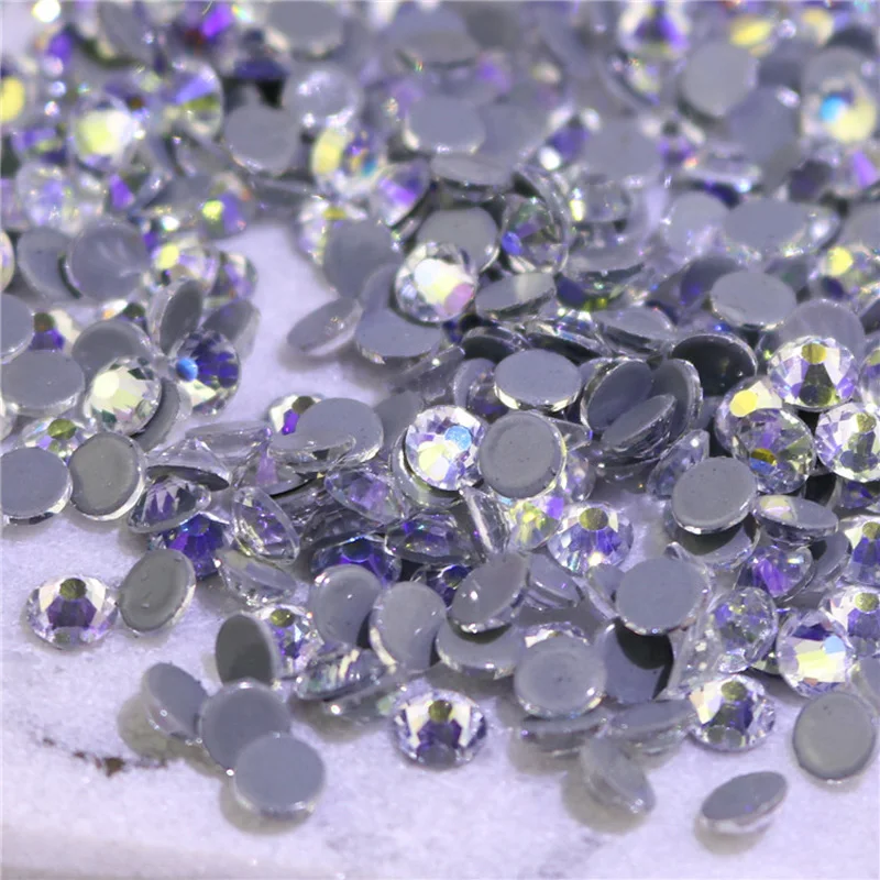 Moonlight-Super Bright Glass Strass Hotfix Iron On Crystals Rhinestones, Hot Fix Strass for Garment Gymnastics Fabric Garment