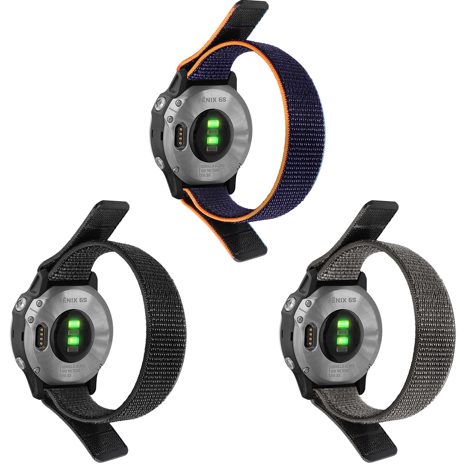 Nylon-Armband für Garmin Fenix 7 7X 7S Smartwatch Sport Klebearmband für Fenix 6 6X 26mm 22mm 20mm Klettverschluss Nylonarmband