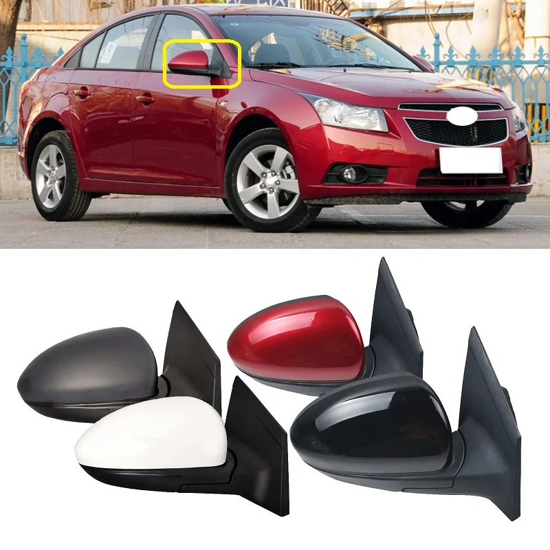 

Roavia 3/5проводное боковое зеркало заднего вида для Chevrolet Cruze 2009-2015, наружное зеркало заднего вида с электрической регулировкой + подогрев или не