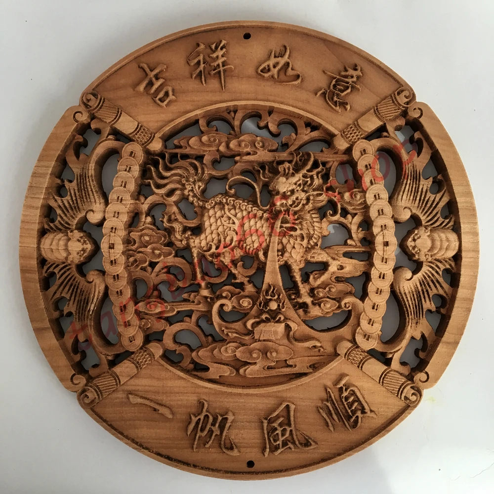 

Резьба по дереву в виде камфора, изысканные поделки для дома, украшение из массива дерева, благоприятное украшение, 26,8 см, 48 см