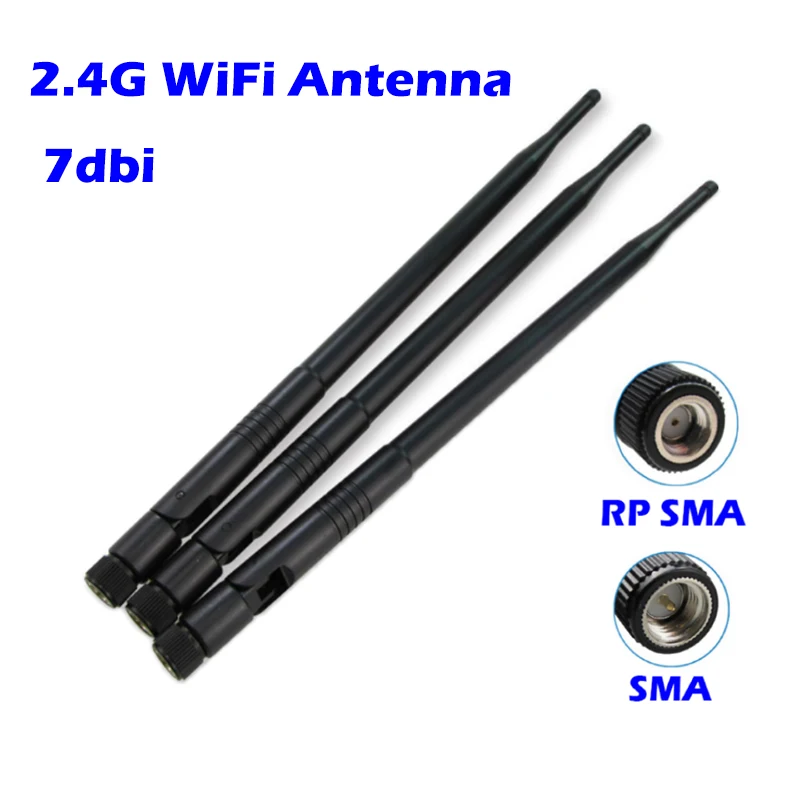 Wifi Router Antenna Omni  Siganl-Booster 7dbi Gain Wireless RP-SMA SMA Connector 2.4ghz for Modem Repeater Hotspot AP  IP Camera