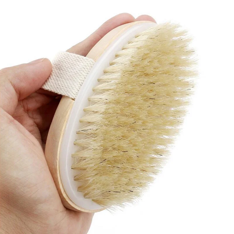 

100Pcs Bathing Body Brush Soft Natural Bristle Shower Brushes Wooden Bath Shower Bristle Brush Dry Skin Exfoliating Body Brushes