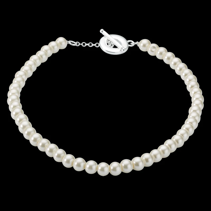 Silver 925 Jewelry Genuine Freshwater Pearl Necklaces For Women