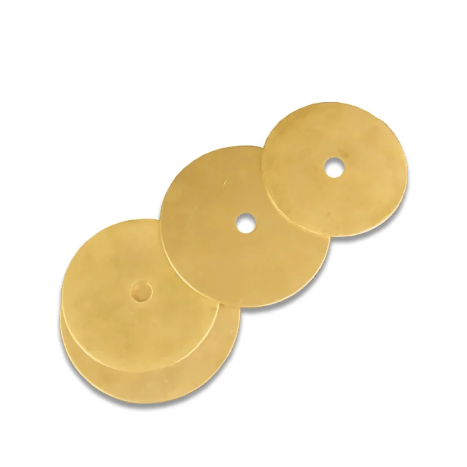 2pcs Brass Disc Lamp Holder Element Decorative Gasket 30/60/80/100mm Pure Brass Copper Disc. With 10mm Holes For Chandelier