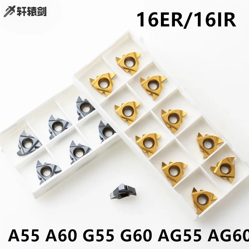 10PCS 16ER 16IR A55 G55 AG55 A60 G60 AG60 Thread Lathe Tool Insert CNC Lathe Tool