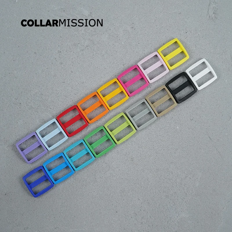 1pc Retailing colorful high quality plastic Tri-Glid clasp  side for 25mm Webbing diy dog collar accessory buckle 17 colours